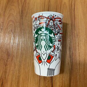 Starbucks Holiday Christmas Ceramic Cup